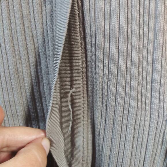 Chico's Flat-Back Ribbed Cardigan Tan Casual Office Size XL - Picture 8 of 12